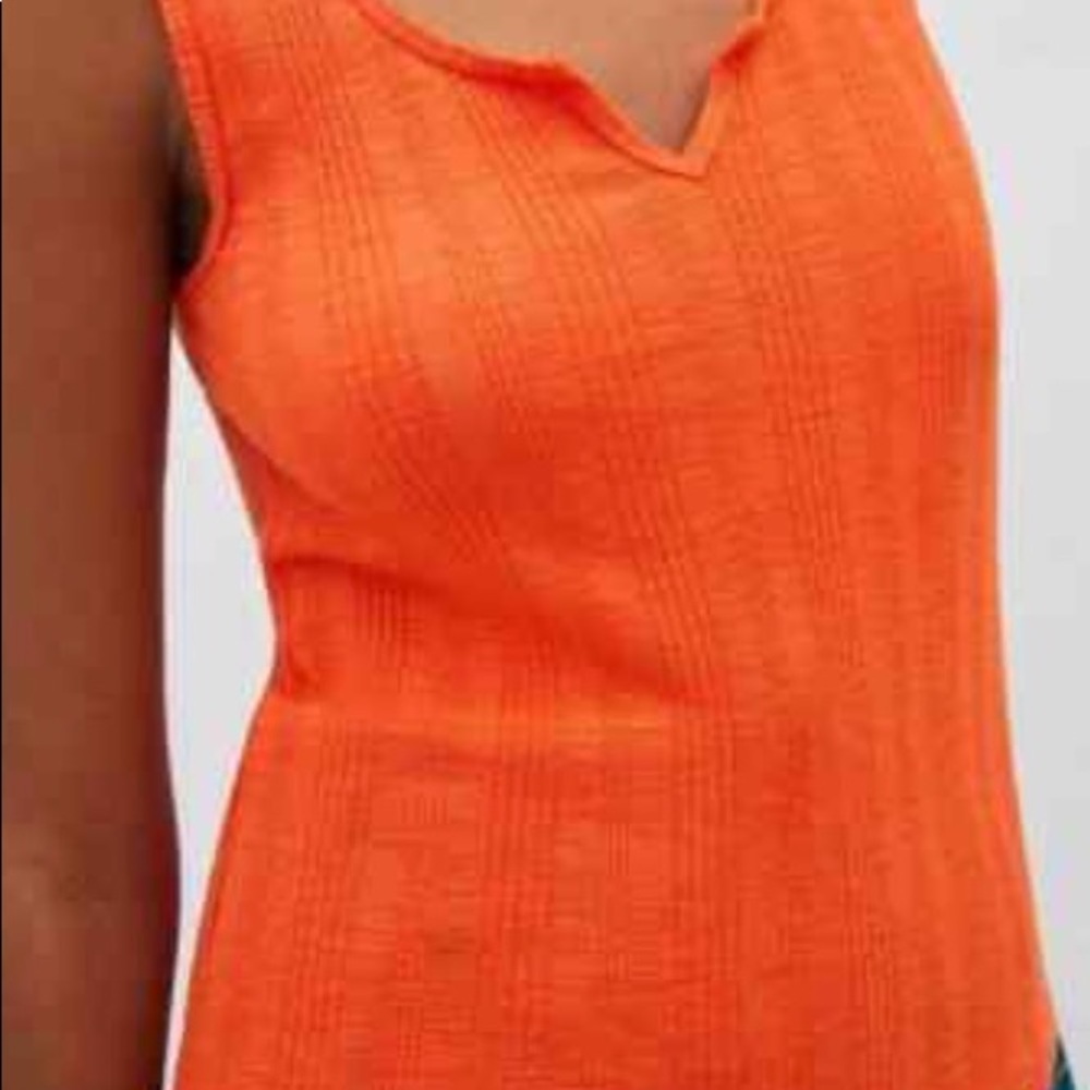 Anthropologie Small Orange Tank Top